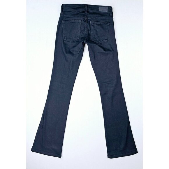 Bebe Size 24X33 Women's Bootcut Logo Tag Black Denim Jeans Made In The USA - Picture 1 of 12